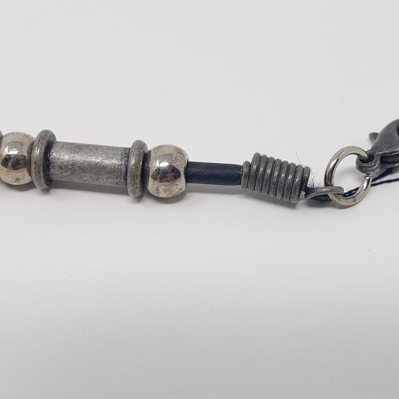 Pewter & Stainless Steel Beaded Necklace - Picture 5 of 5